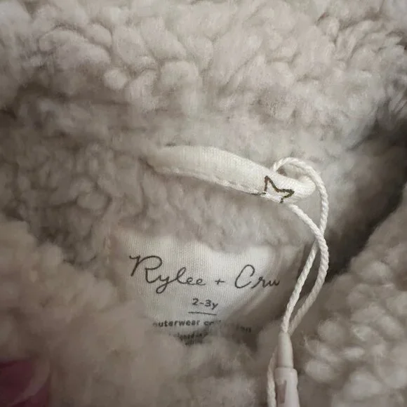 NWT Rylee + Cru Shearling Chore Coat in Natural - Picture 3 of 6